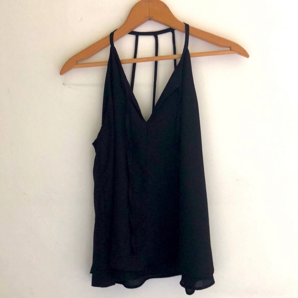Layered black camisole